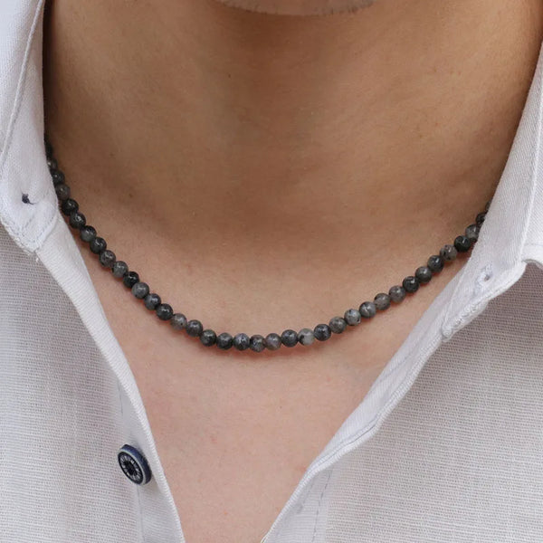 Choker Necklace Men  Natural Stone Collar