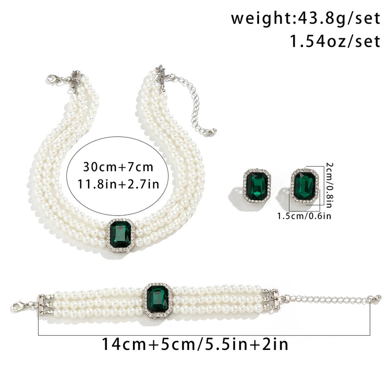 3Pcs Set Necklace Bracelet