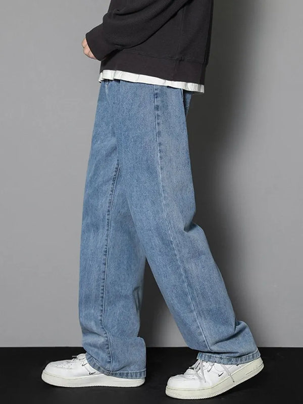Casual Long Jeans Classic Straight Denim Wide-leg Pants
