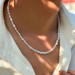 Simple Imitation Pearl Beads Short Choker Necklace