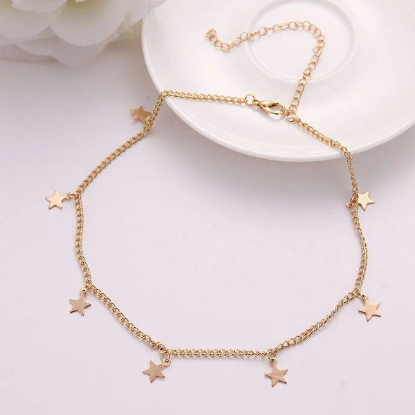 Necklace Stars Dangler Choker Fashionable Clavicle Chain Jewelry