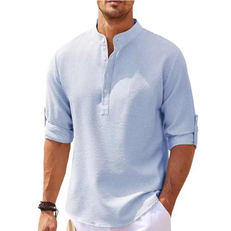 Casual Blouse Cotton Linen Long Sleeve T Shirt