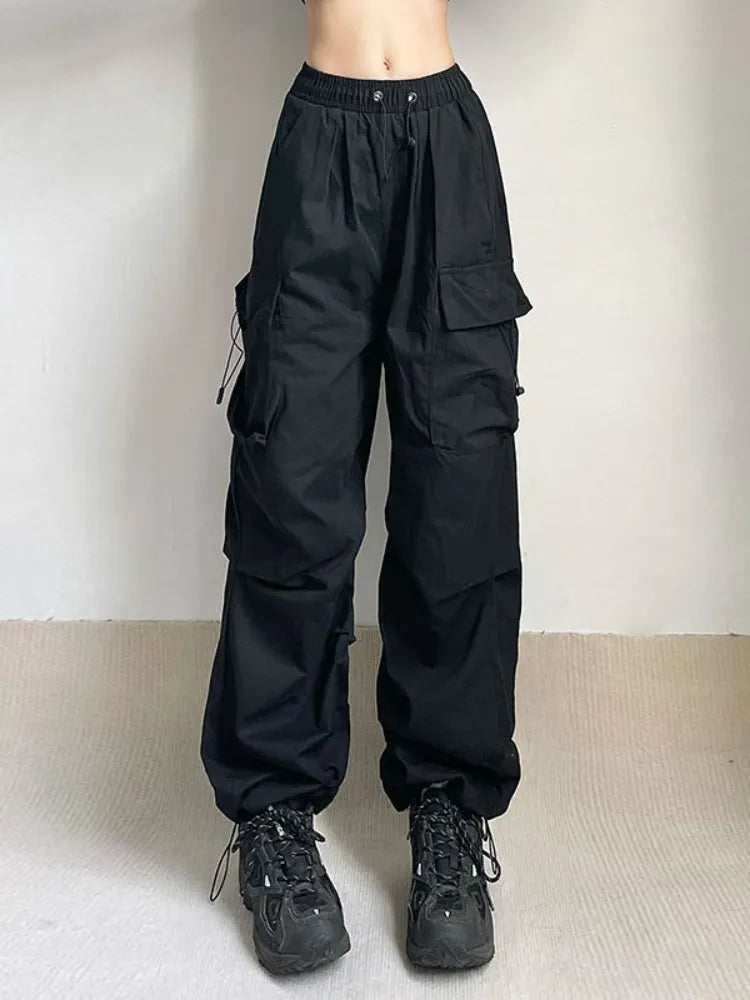 Oversized Cargo Parachute Pants  Streetwear
