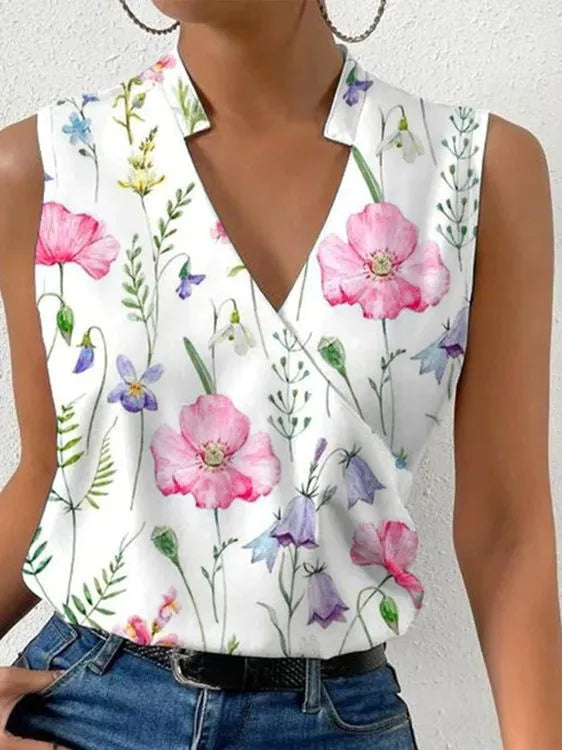 Fashion V-neck Sleeveless shirt